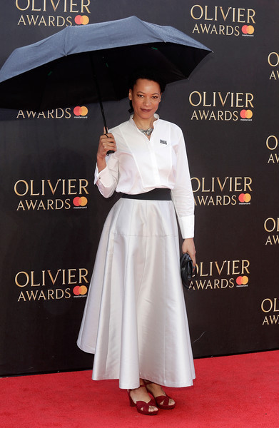 Nina attends The Olivier Awards at the Royal Albert Hall on 8 April 2018