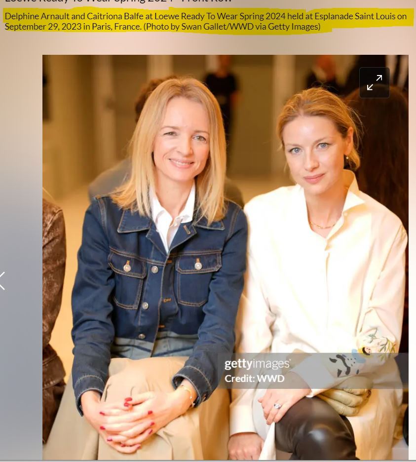 For where all love is, the speaking is unnecessary — This, just in: Delphine  Arnault is the daughter of