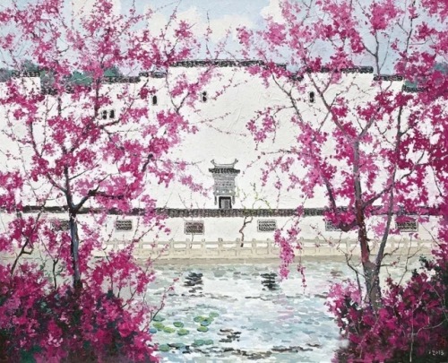 crossconnectmag:Paintings byPang Jun 龎均Pang Jiun born in Shanghai in 1936 to an artistic family and 