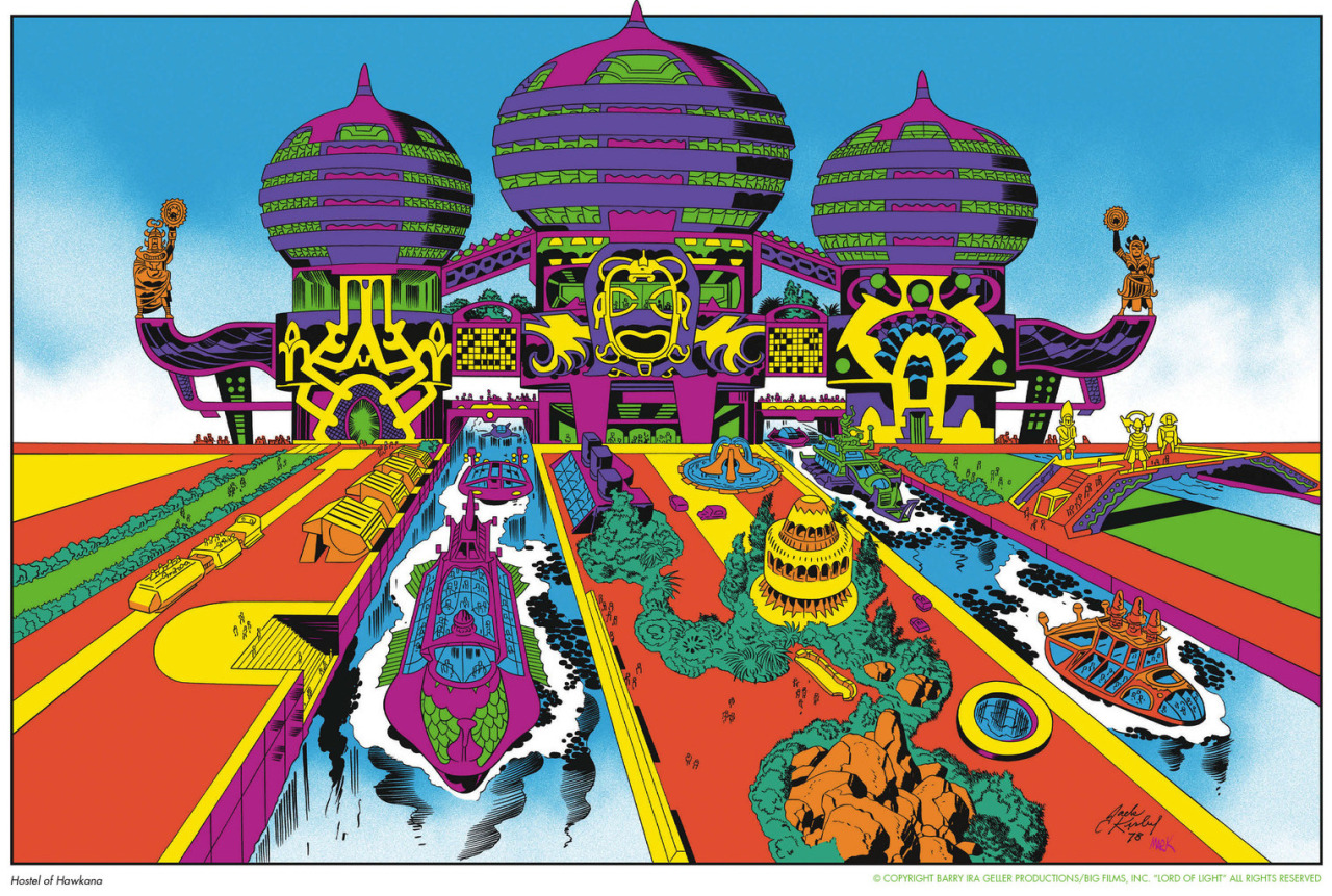 comixology:  Jack Kirby’s Lord of Light Concept art from the fake movie that inspired