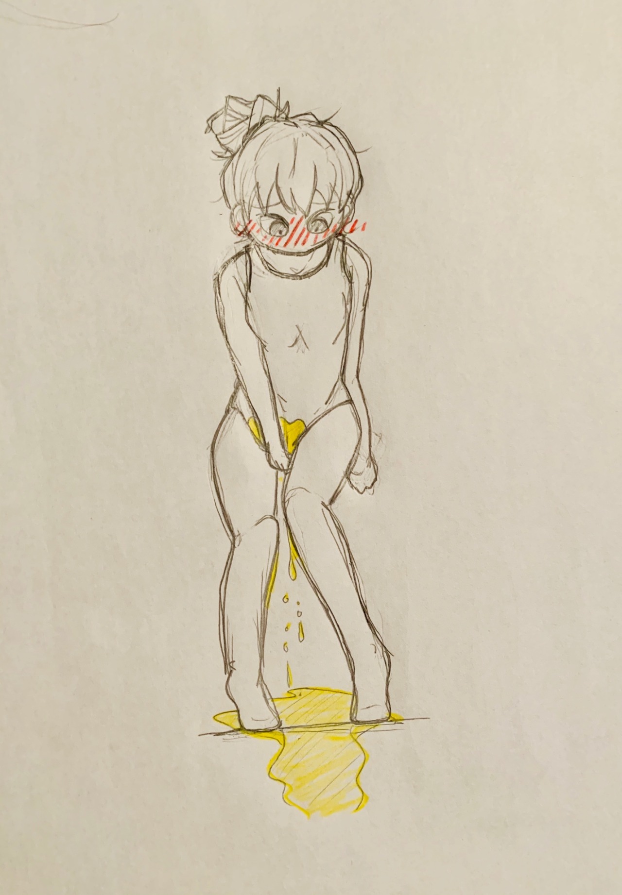 fluffyomorashi:Lady doesn’t hold well swimming near so much water /)///(-~ 🏊‍♀️✨💦