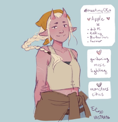 vasira96:another one of my DnD PCs, she’s a tiefling barbarian and she’s a delight to play