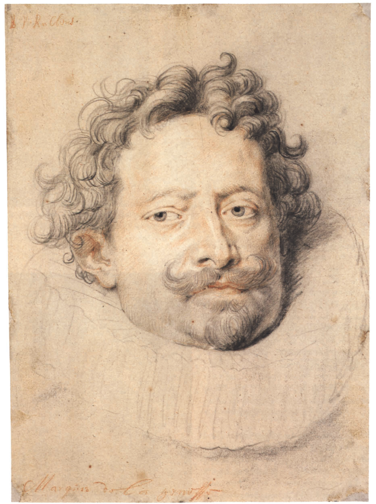 Peter Paul Rubens
Portrait Head of Don Diego Messía (Mexía) Felípez de Guzmán, Marquis of Leganés; September–December 1627
Study for a painting. Black and red chalk, traces of white chalk
Albertina, Vienna (source)
“Diego Mexía (or Messía) Felípez de...