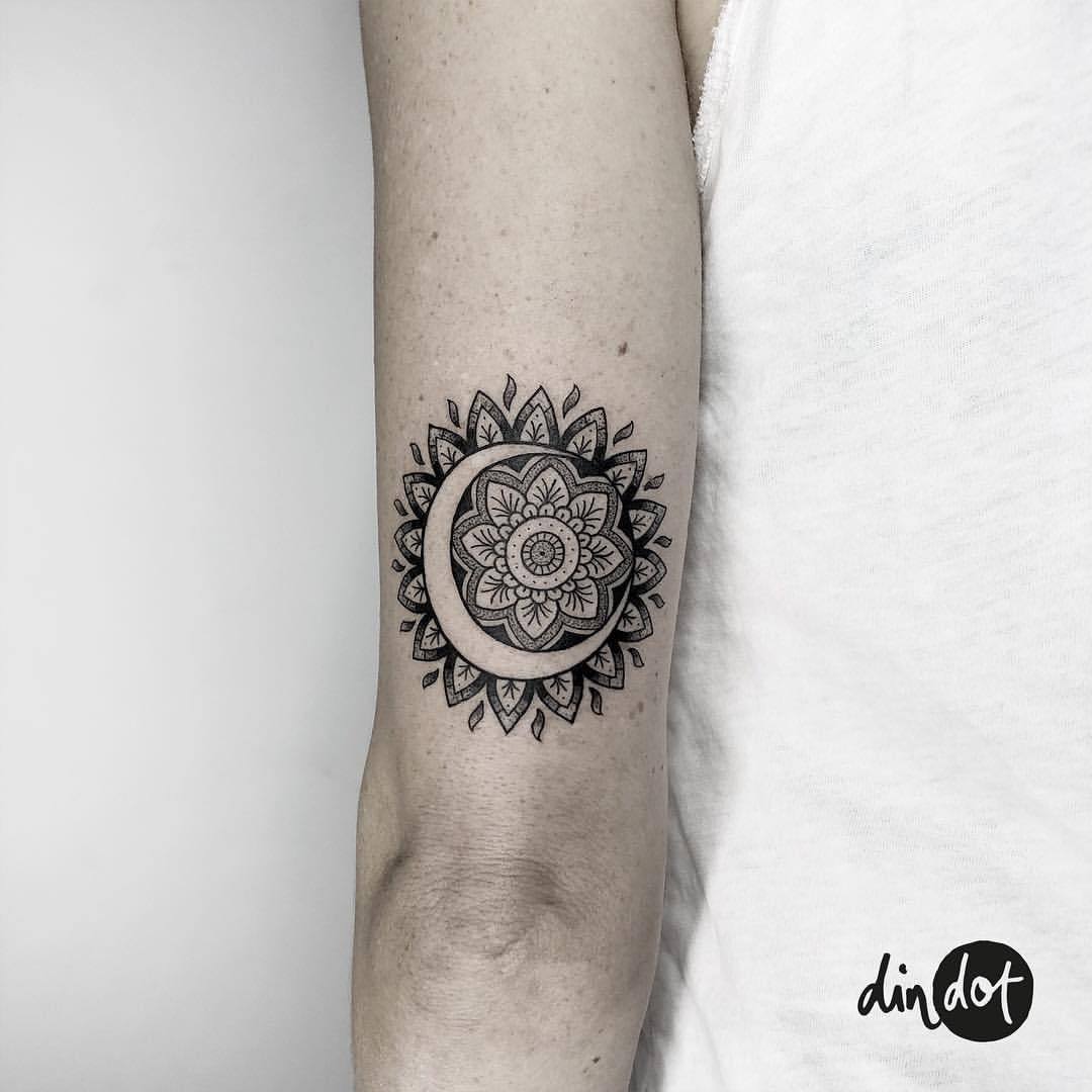 Sun and moon mandala tattoo  Mandala tattoo Mandala tattoo shoulder Sun  and moon mandala