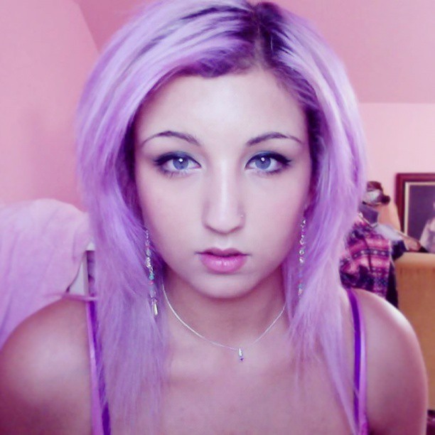 My hair is finally starting to grow and I only just noticed! :3 #me #lilac #hair