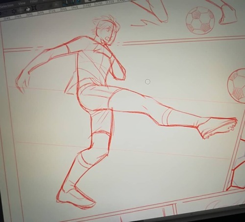 Anatomy, anatomy everywhere @__@ Go Dorian!! #sketch #comicpage #brandrod #extra #dorian #football