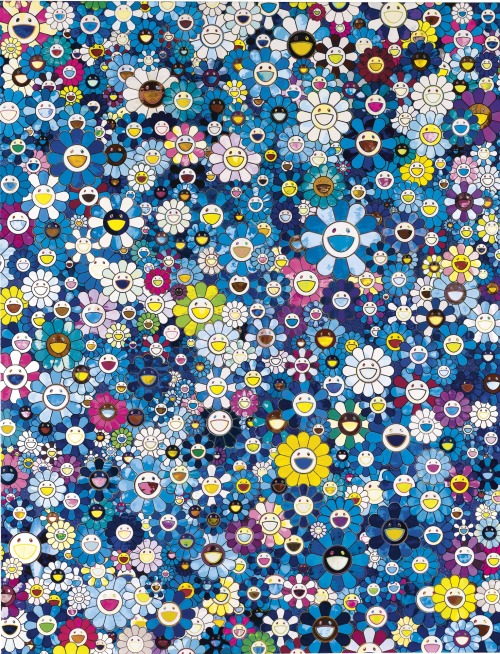 jimlovesart:Takashi Murakami - An Homage to IKB, 1957 D, 2012. 