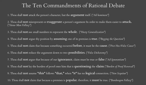 twistedviper:  disneyvillainsforjustice:  greekgodsforsocialjustice:  soulbrotherv2:  The Ten Commandments of Rational Debate  Here you go, folks. I think this should be really handy for debates and a good reminder as well –Athena  Brilliance. — Facilier