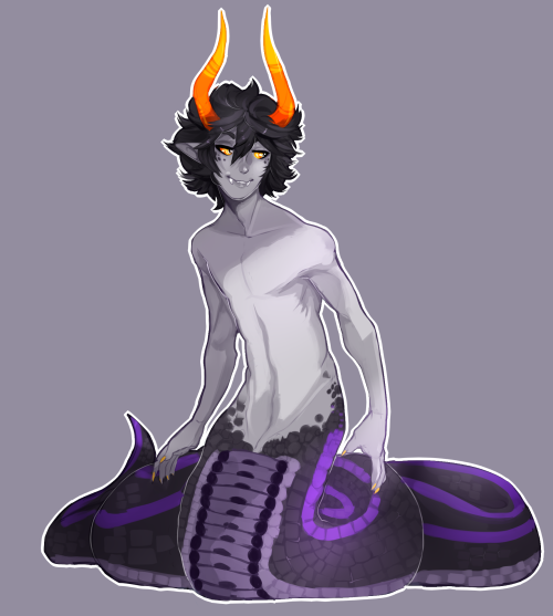 8addragon: naga!gamzee yeehawi gave up on painting this but i had to finish something w color :C my 