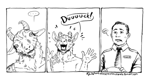 alpaca-suri: theserestlesshands: Inktober 10 - TAZ: Goatman This week’s episode was really goo