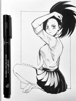 torakun-art: Day 5. Yaoyorozu Momo #Inktober