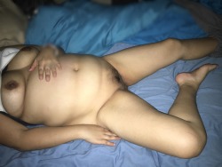 mythicklatinawife:  Wife passed out waiting for someone to fuck her Latina pussy !!
