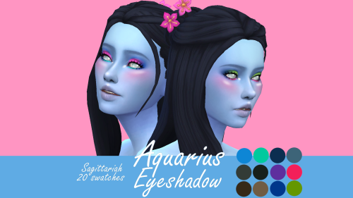 Aquarius Eyeshadowbase game compatible20 swatchesproperly taggedenabled for all occultsdisabled for 