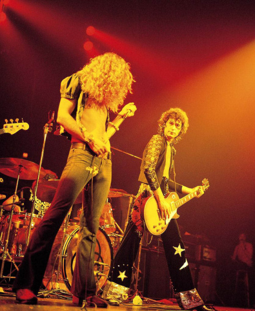 soundsof71:Led Zeppelin: The Jimbert Remains the Same! Robert Plant, Jimmy Page, MSG 1973, by David 