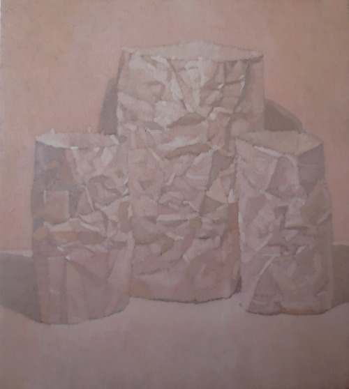 bagpipesolo:  new painting oil on plywood, 45 x 40 cm