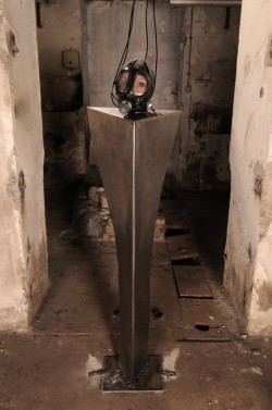 submissivenikki:  So now to real bondage, a concrete tomb encased in steel