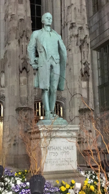washingtonspies:we passed the nathan hale statue