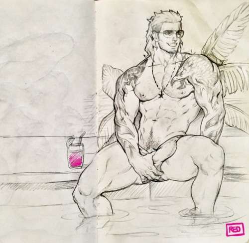 redgart: You might be tired of me drawing gladio about now but cant help it haha, this time a spring break gladio for you guys  I used reference pics since these sketch are more like studies 