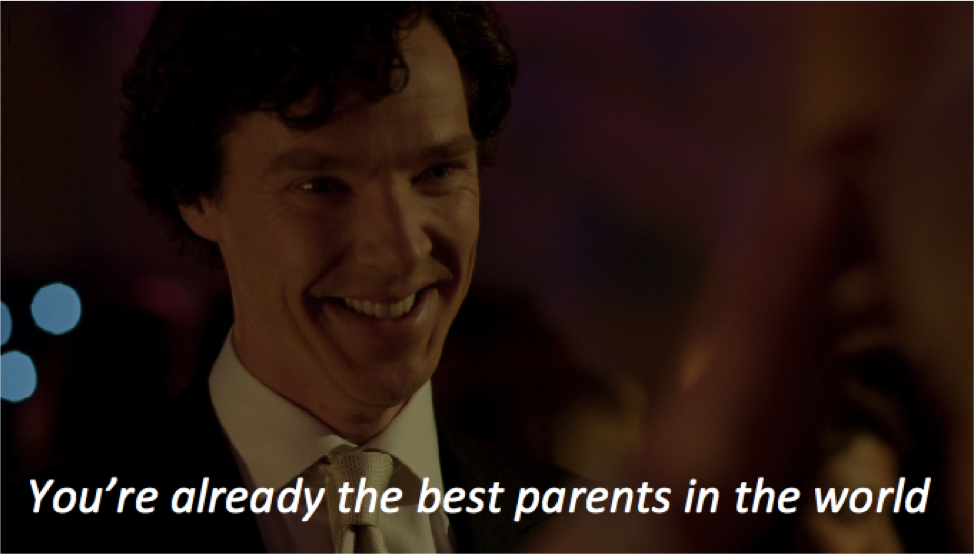 Look at all practice you’ve had. You’re hardly going to need me around now that you’ve got a real baby on the wayMarry: He’s not a monster.
John: Yeah, he is.
Mary (softly):
On hearing a smoke alarm, a mother would look towards her child.Amazing how...