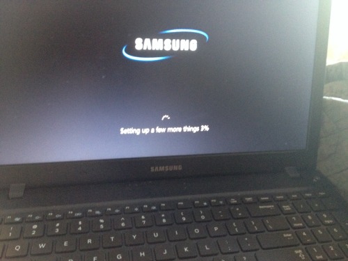 littlemissmutant:It says “setting up a few more things 3%”My computer is an ASSHOLE it a