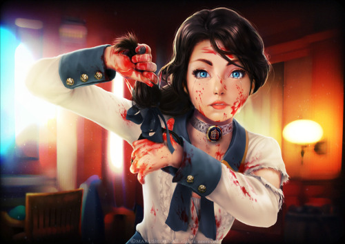 geek-adventures:Bioshock Infinite: All I can See is Blood by Makushiro