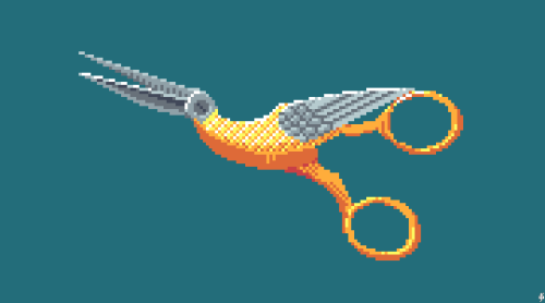 scrixels: 552. ScissorsI’ve always coveted a pair of those lovely crane shaped embroidery scissors