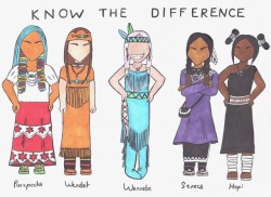 seventh-gen-moon: thefalsefaces: IG: notyourpocahontas #NotYourCostume i love this so much. wendat is a mixed haudenosaunee person (i’m wendat) and the illustration of her looks like me. this just made my heart light up 💜 