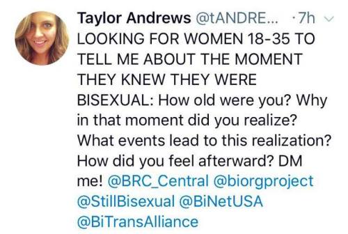 bisexual-community: ANNOUNCEMENT: Says the journalist pictured, “LOOKING FOR WOMEN 18-35 TO TE