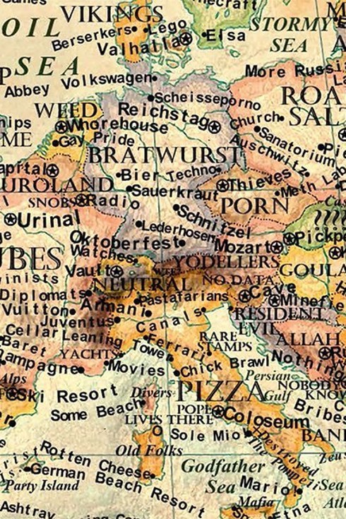 welele:  El mapa de los Estereotipos por Martin Vargic