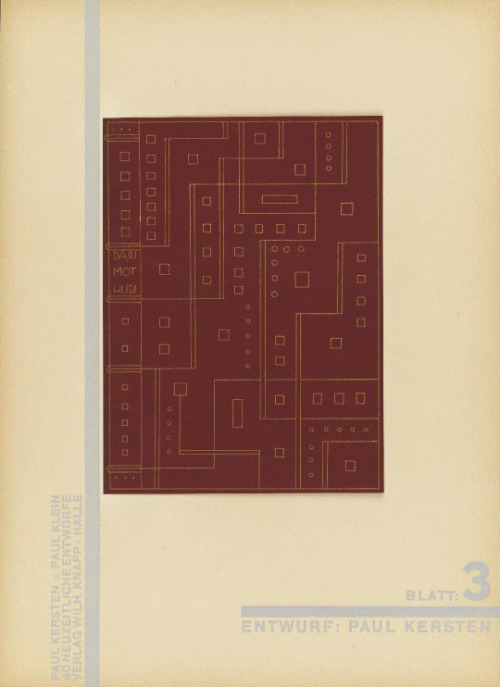 Paul Kersten &amp; Paul Klein, design portfolio, 1928. Forty modern designs for artistic book cover