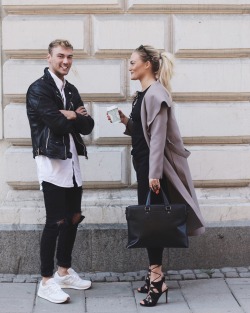 Loveforco:  @Robinsebastians With @Lices.se Outside Filippa K