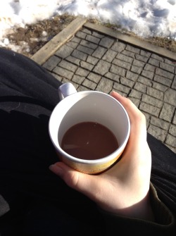 enhancers:  coffee on a cold march morning 