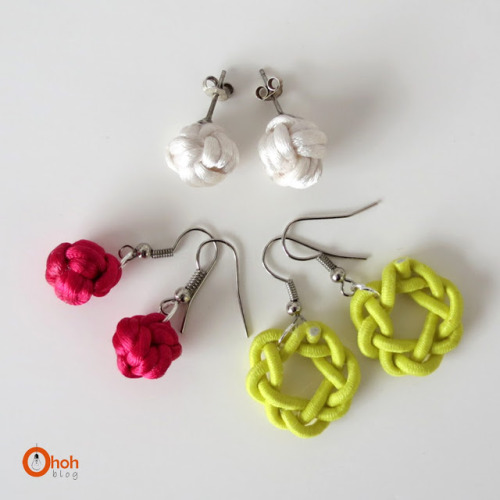 DIY Cheap and Easy Knot Earrings Tutorial from Ohoh Blog here. Instructions and a link are given for