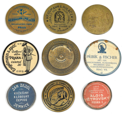 Collection of pocket mirrors, 1910s-1930s. Germany, Austria and Czechsolovakia. Via Dorotheum