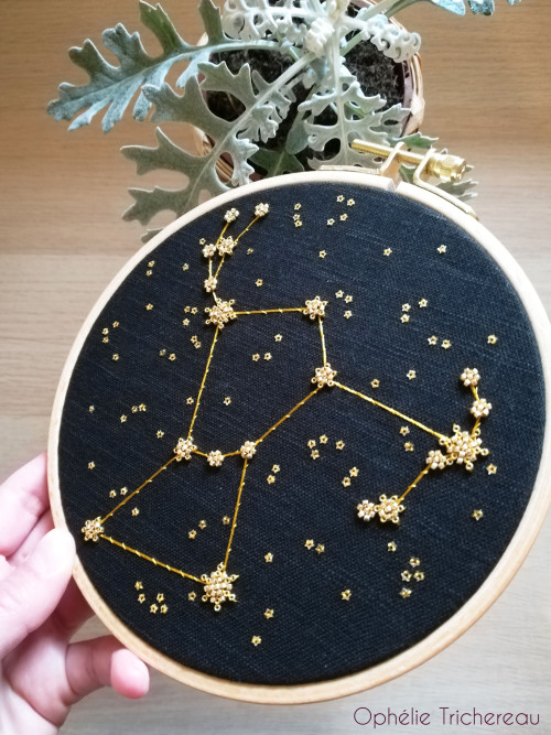 &ldquo;Orion&rdquo;Hand embroidery.I added this new Orion constellation embroidery to my Etsy shop h