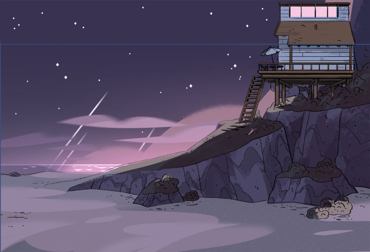 A selection of Backgrounds from the Steven Universe episode: Mirror Gem Art Direction: Elle