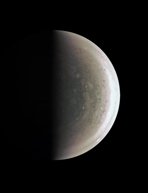 spacetimewithstuartgary:  Jupiter’s North Pole Unlike Anything Encountered in Solar System   NASA’s Juno spacecraft has sent back the first-ever images of Jupiter’s north pole, taken during the spacecraft’s first flyby of the planet with its instruments