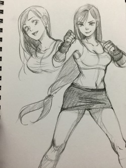 misomeeso:  That second trailer release doe  GET PUMPED From my character design sketchbook assignment. I will share the beautiful Tifa with my prof. He’s prob gonna be like wtf u doin 