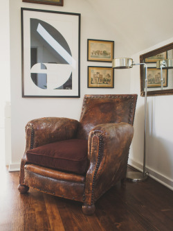 homesteadseattle:  This antique French leather club chair is perfect.    Need