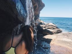 Found an off track waterfall to cool down 💦💧💦 (at Bundeena, New South Wales, Australia)