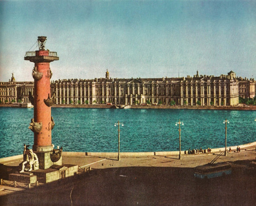 sovietpostcards:View of the Winter Palace from Vassilyevsky Island (Leningrad, 1960)