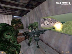 texelstorm:  Team Fortress 2: Brotherhood of Arms in 1999.  Valve originally went for a militaristic design, making this version of the game look more like a Counter-Strike with military character models instead of the fun, heavily stylized TF2 of today.