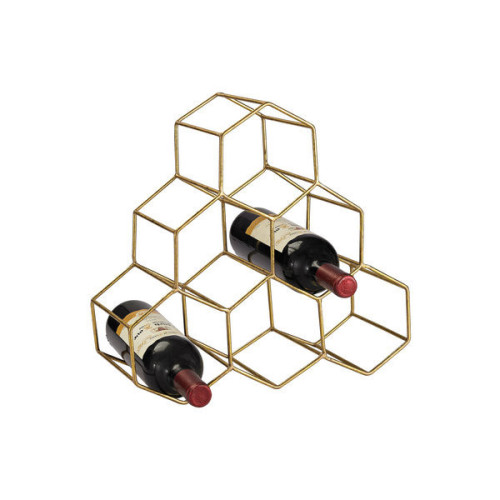 Sterling Industries 51-026 Angular Study Hexagonal Wine Rack Gold Home ❤ liked on Polyvore (see mo