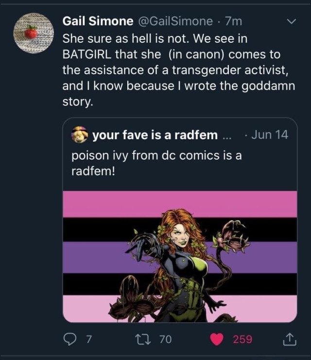 disrespect-terf-juice:cipheramnesia:  Ahhhhhh, haha, die fuckin mad about it, terfs. fempuxk:     Finally, some good fucking DC Comics