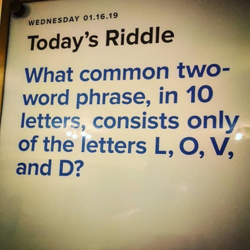 Ok, let’s see how long it takes to solve this riddle. Thanks @warbyparker @mtametronorth @gran