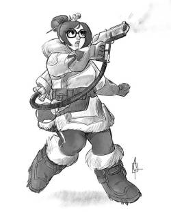 art1a3t:  Mei digital sketch #overwatch #mei