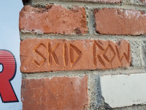 The brick wall out front of the legendary Rainbow Bar & Grill on the Sunset Strip, where Led Zep