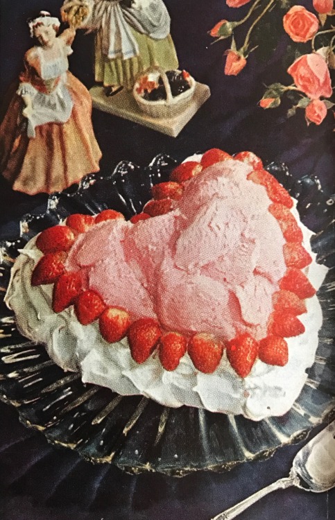 Meringue Torte with Ice Cream and Strawberries Betty Crocker’s Picture Cookbook, 1950 (first edition