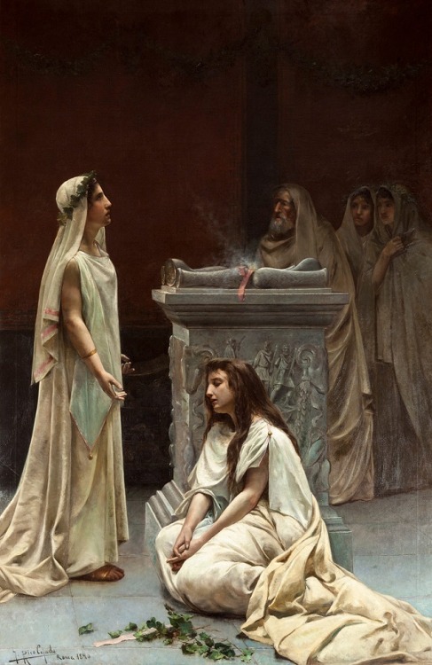oldpaintings:The Vestals, 1890 by José Rico y Cejudo (Spanish, 1864–1939)