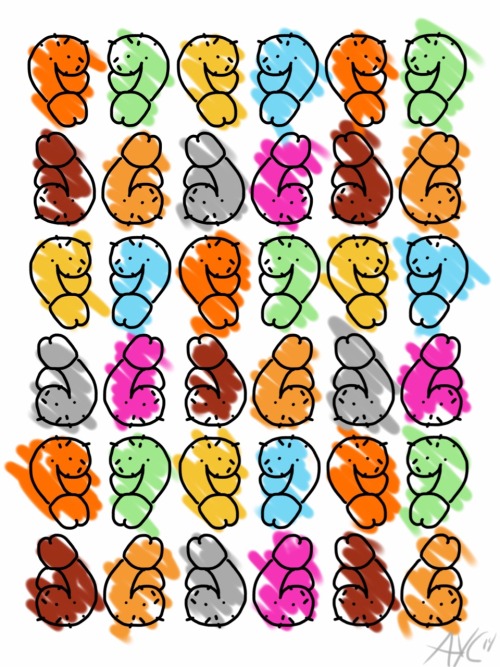 May or may not have just finger drawn a bunch of shrimpy penises for a phone background